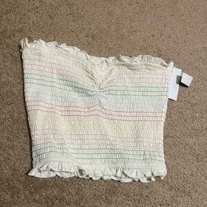 Abound white‎ colorful striped tube top Size Small